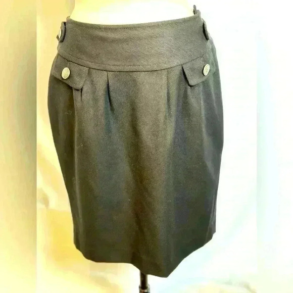 Banana Republic Lined Skirt with Gold accent Buttons (Size 4) - Picture 3 of 15